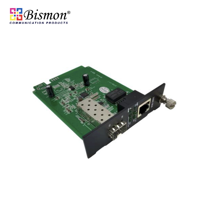 Media converter 10/100/1000Base-TX to 1000Base-X, SFP slot Card Type for Chassis 19inch